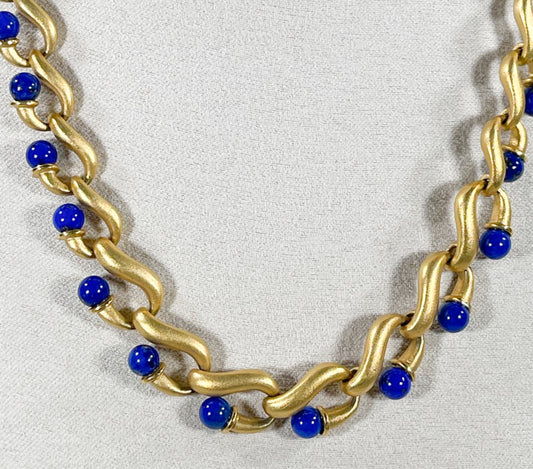 Stunning Vintage 18K Gold and Lapis Necklace - Premium necklace from All The Best Vintage - Just $8950! Shop now at All The Best Vintage