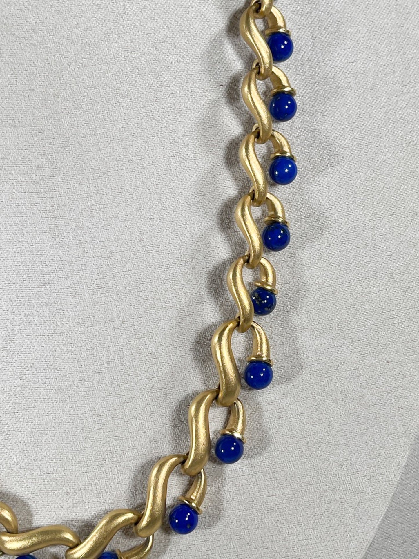 Stunning Vintage 18K Gold and Lapis Necklace - Premium necklace from All The Best Vintage - Just $8950! Shop now at All The Best Vintage