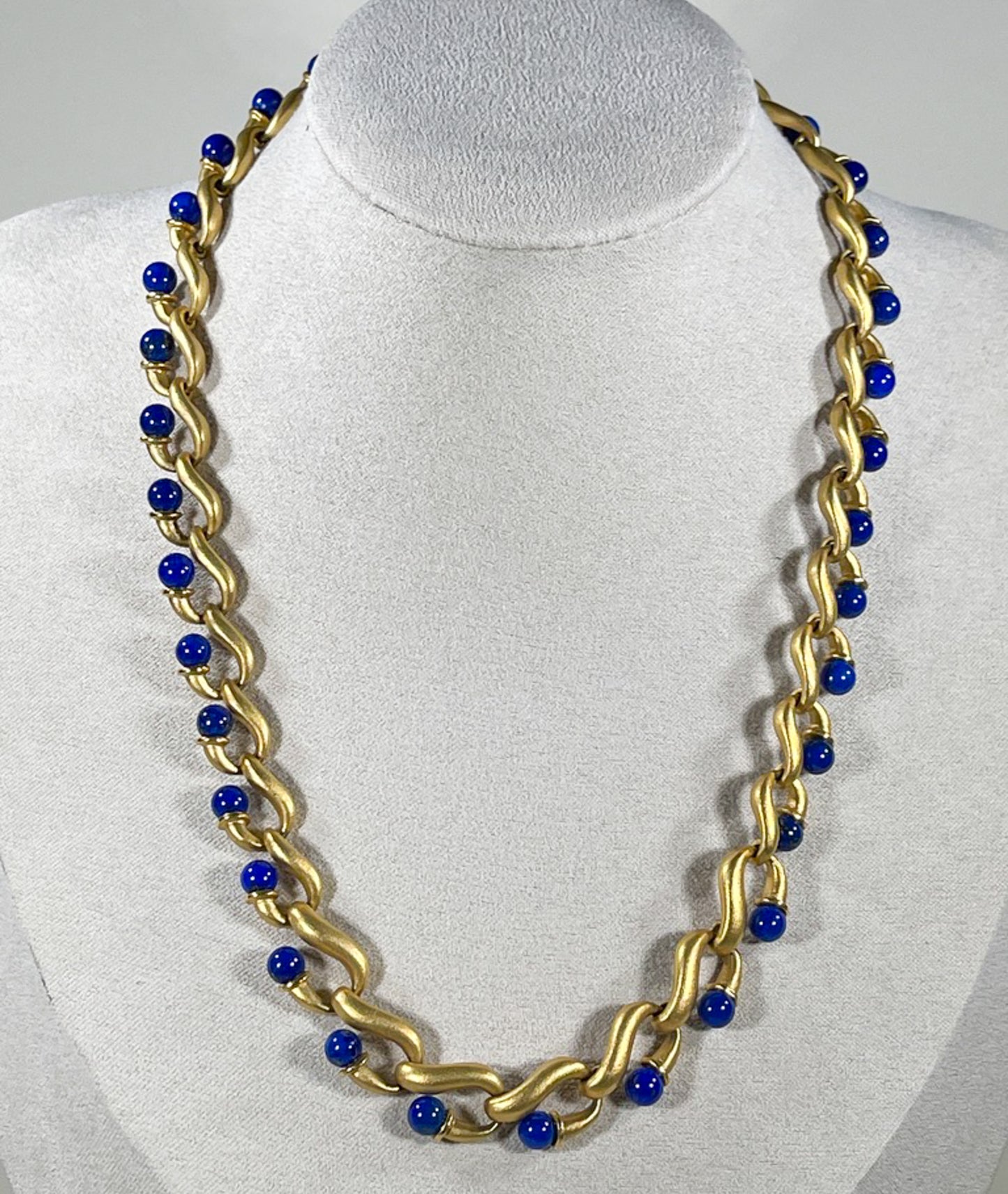 Stunning Vintage 18K Gold and Lapis Necklace - Premium necklace from All The Best Vintage - Just $8950! Shop now at All The Best Vintage