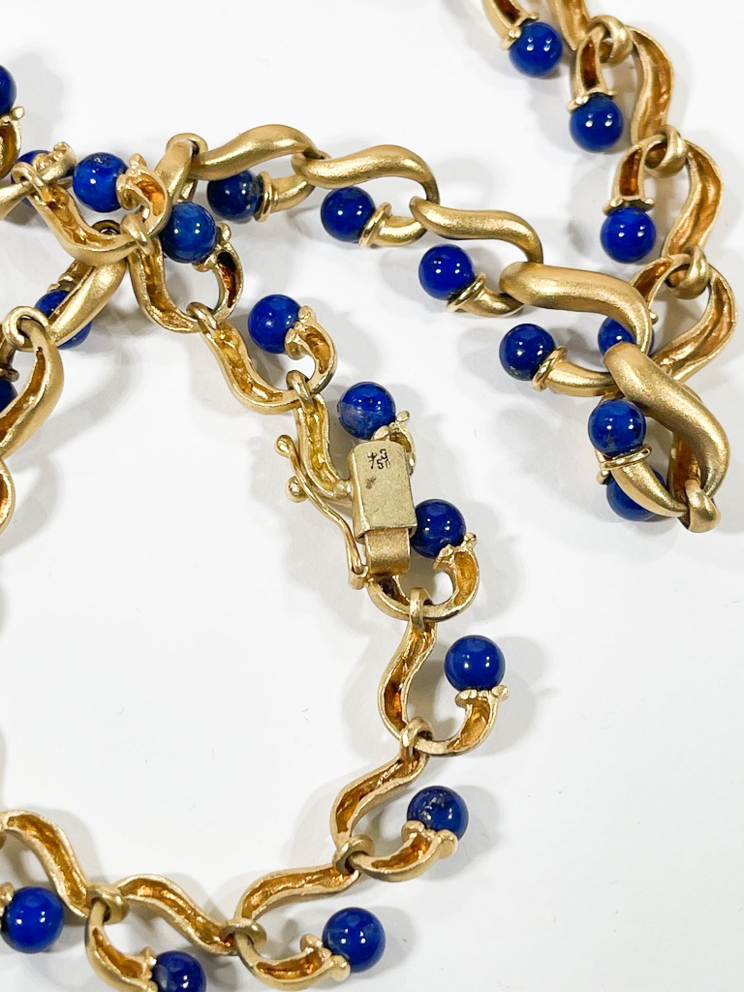 Stunning Vintage 18K Gold and Lapis Necklace - Premium necklace from All The Best Vintage - Just $8950! Shop now at All The Best Vintage