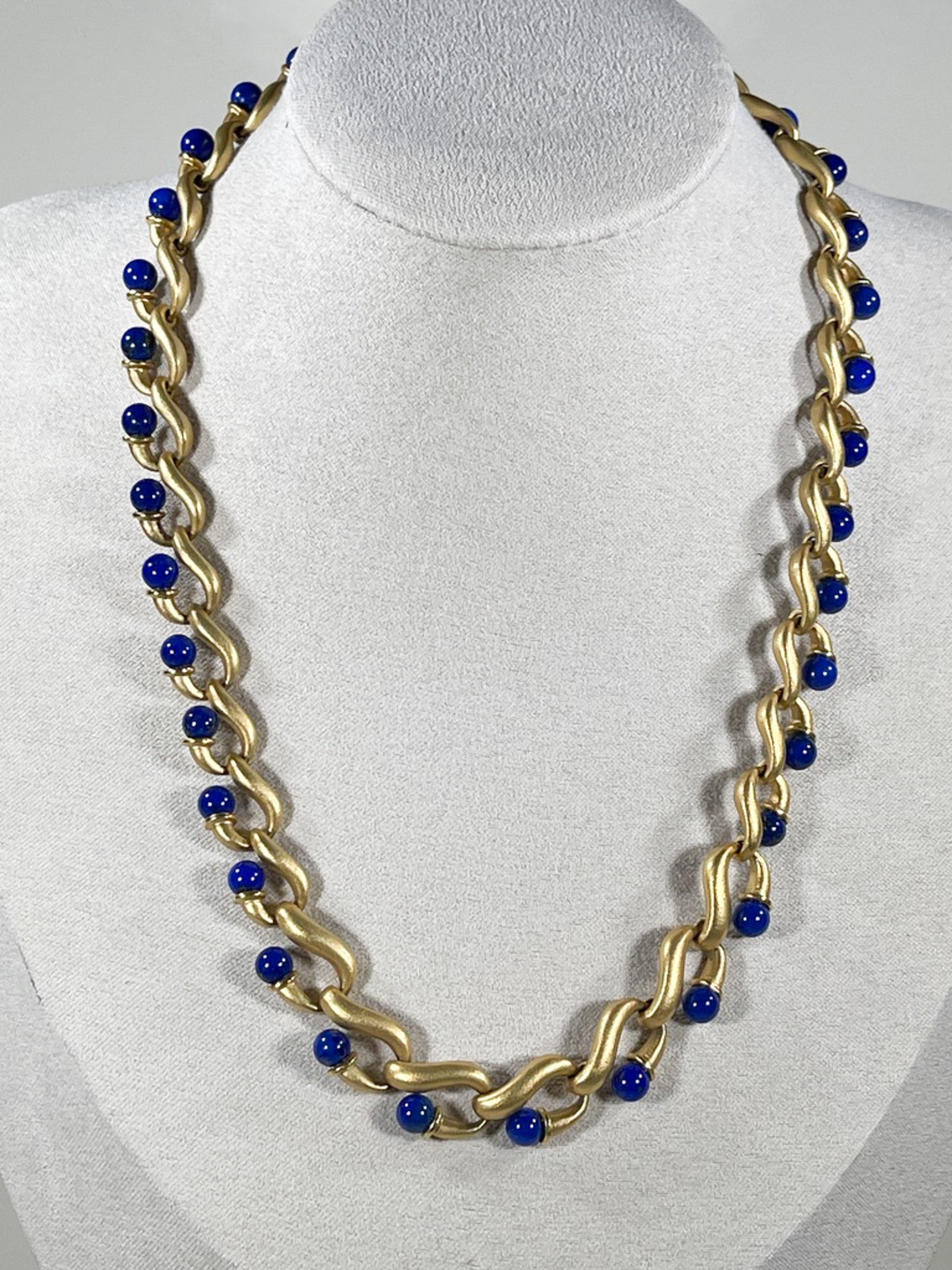 Stunning Vintage 18K Gold and Lapis Necklace - Premium necklace from All The Best Vintage - Just $8950! Shop now at All The Best Vintage