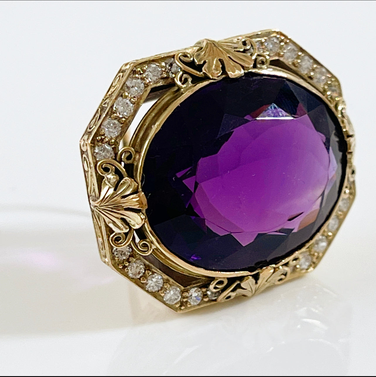 Gorgeous Vintage Amethyst and Diamond Ring - Premium  from All The Best Vintage - Just $4800! Shop now at All The Best Vintage