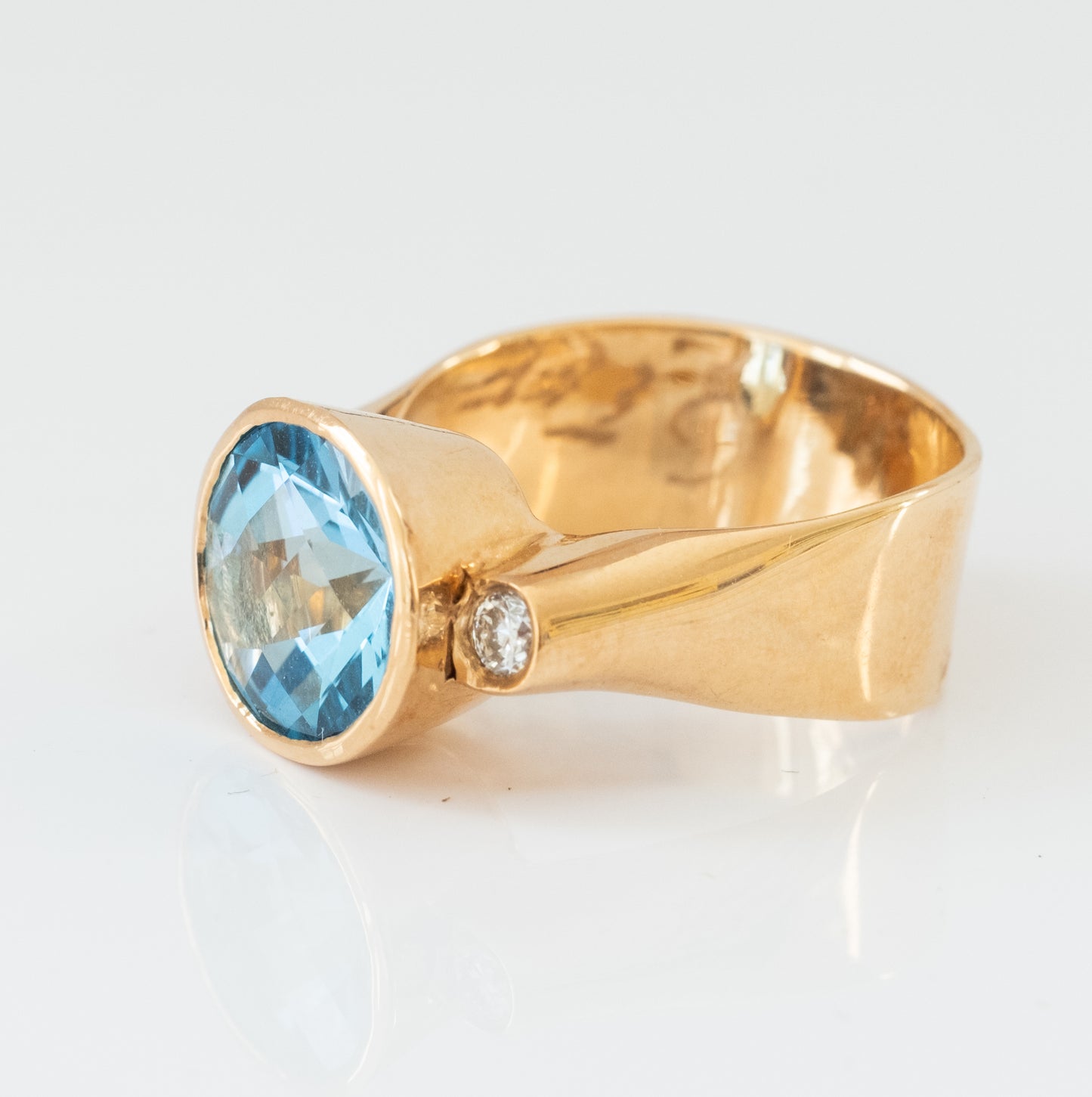 Vintage OOAK Artisan Blue Topaz Ring - Premium  from All The Best Vintage - Just $995! Shop now at All The Best Vintage