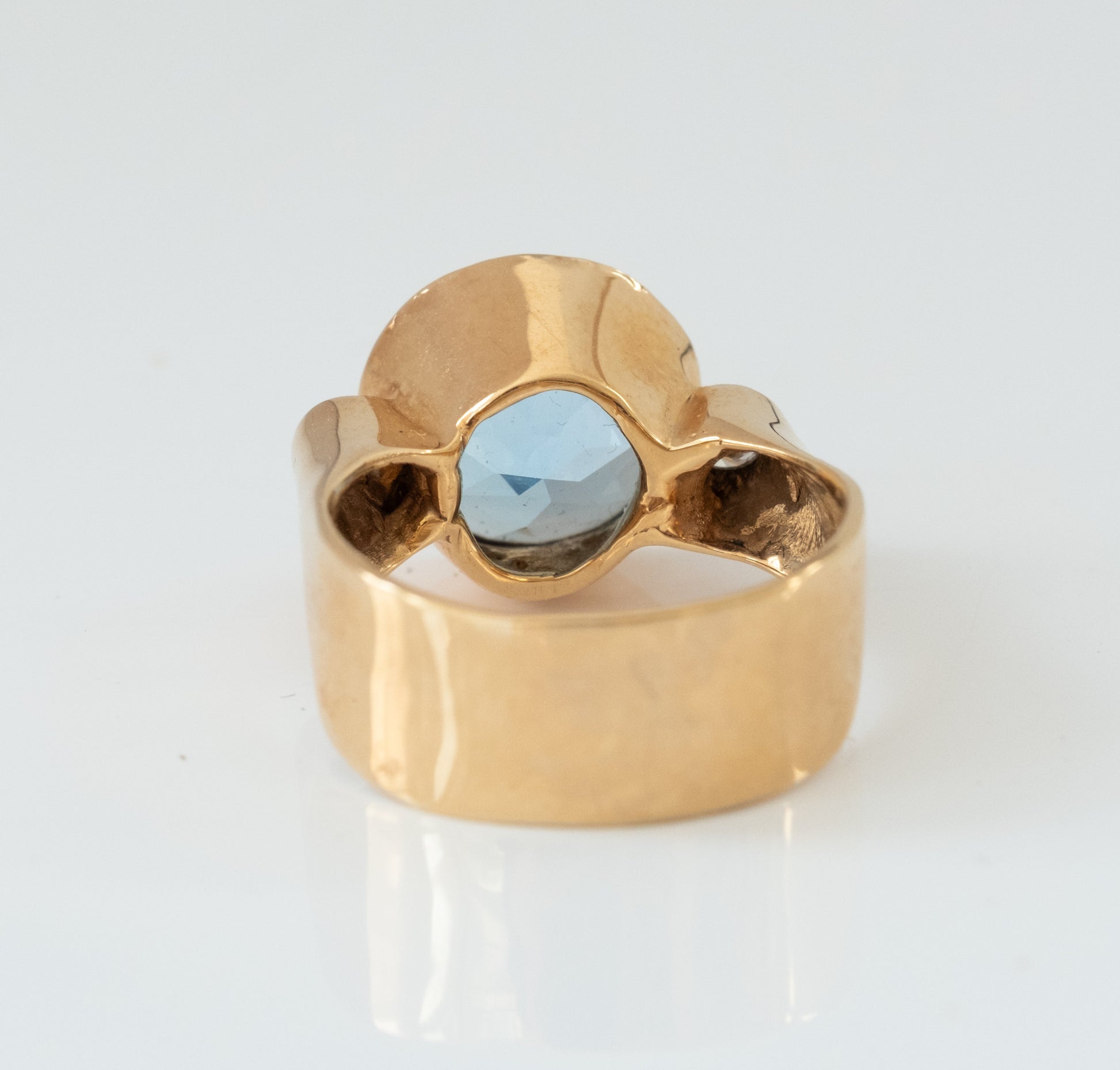 Vintage OOAK Artisan Blue Topaz Ring - Premium  from All The Best Vintage - Just $995! Shop now at All The Best Vintage