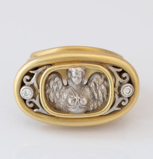 Kieselstein Cord 18K Angel Statement Ring with Diamonds - Premium Ring from All The Best Vintage - Just $5550! Shop now at All The Best Vintage