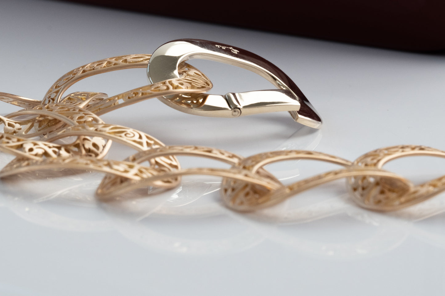 Pomellato 18K Gold Oval Arabesque Link Bracelet - Premium Bracelet from All The Best Vintage - Just $7695! Shop now at All The Best Vintage