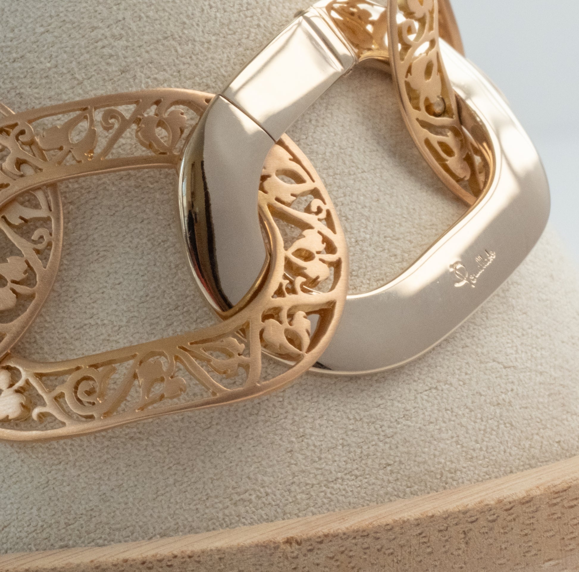 Pomellato 18K Gold Oval Arabesque Link Bracelet - Premium Bracelet from All The Best Vintage - Just $7695! Shop now at All The Best Vintage