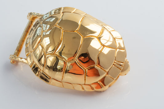 Kieselstein Cord Art Bronze Turtle Buckle - Pristine - Premium Belt Buckle from All The Best Vintage - Just $895! Shop now at All The Best Vintage