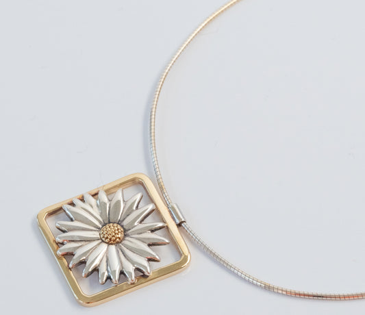 Vintage Tiffany Flower Necklace - Sterling & 18K Gold - Premium necklace from All The Best Vintage - Just $695! Shop now at All The Best Vintage