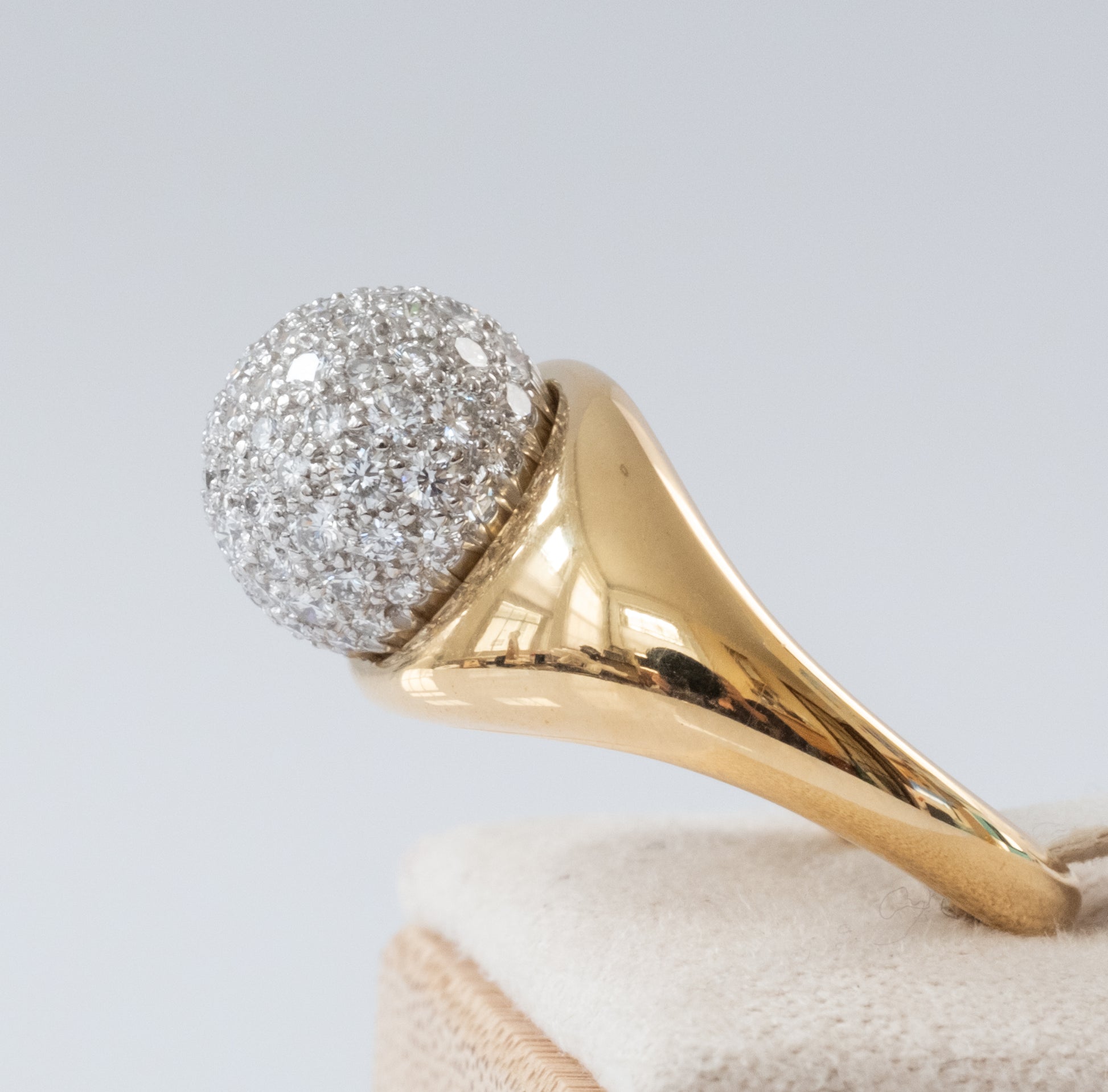 HOLD for DR   Tiffany & Co Paloma Picasso Vintage Diamond Ball Ring 18K - Premium Ring from All The Best Vintage - Just $5495! Shop now at All The Best Vintage