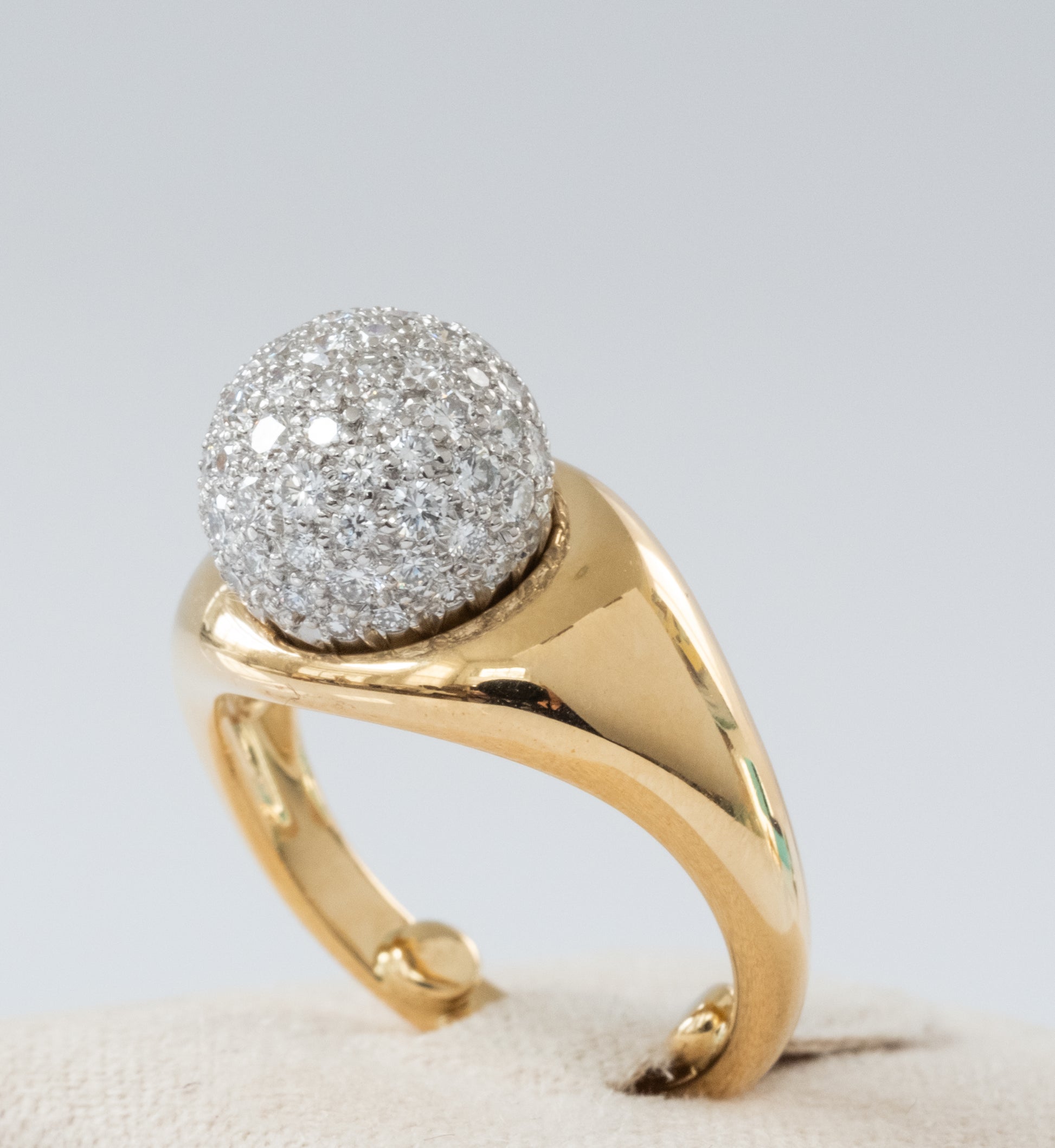 HOLD for DR   Tiffany & Co Paloma Picasso Vintage Diamond Ball Ring 18K - Premium Ring from All The Best Vintage - Just $5495! Shop now at All The Best Vintage