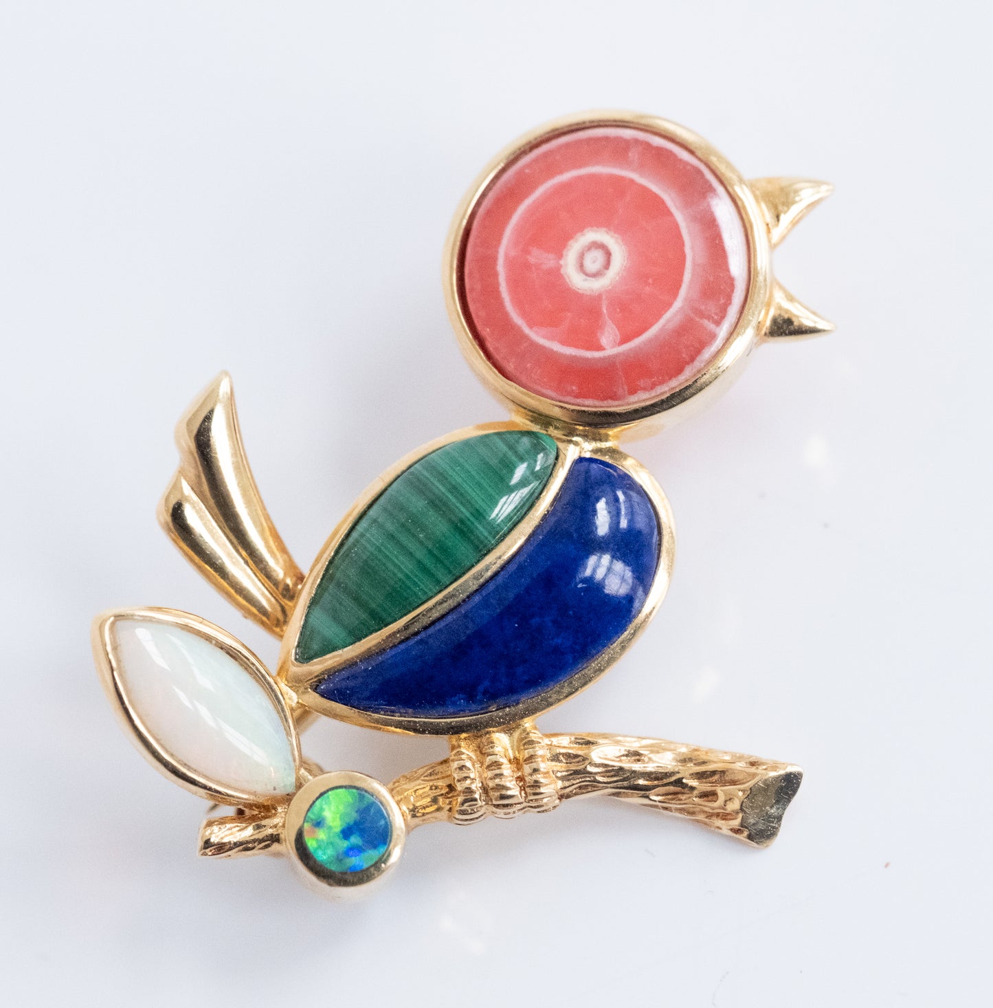 Charming 18K Multi-Stone Bird Brooch / Pin - Premium Brooch from All The Best Vintage - Just $1195! Shop now at All The Best Vintage