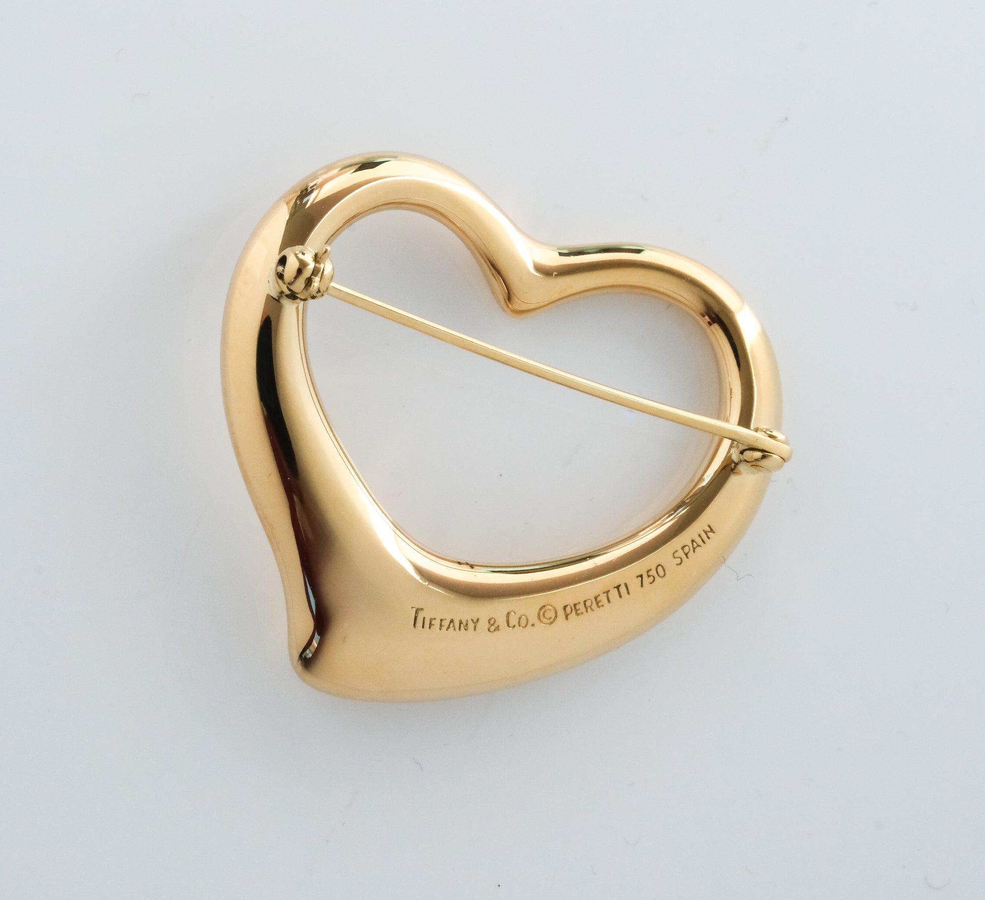 Elsa Peretti for Tiffany Vintage 18K Gold Heart Brooch Pin - Premium Brooch from All The Best Vintage - Just $3600! Shop now at All The Best Vintage