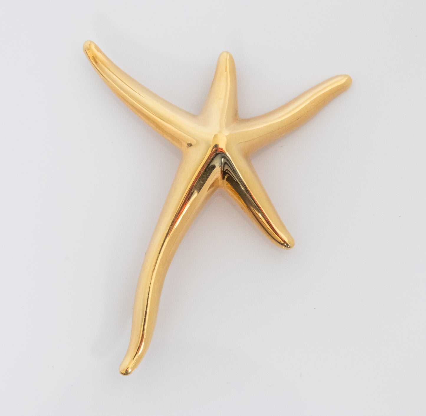 Elsa Peretti for Tiffany & Co large 18K Yellow Gold Starfish Pin - Premium Brooch from All The Best Vintage - Just $4200! Shop now at All The Best Vintage