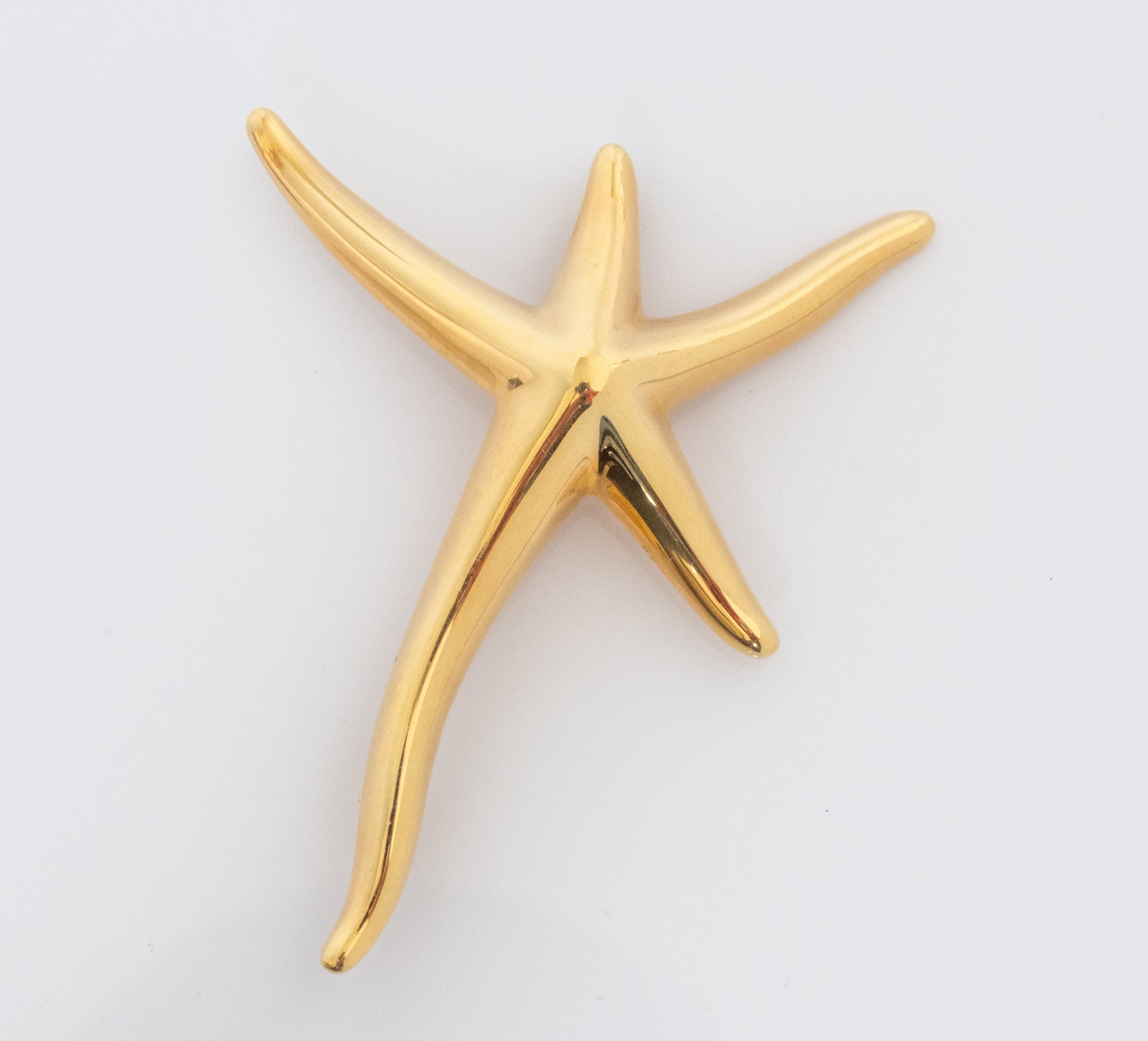 Elsa Peretti for Tiffany & Co large 18K Yellow Gold Starfish Pin - Premium Brooch from All The Best Vintage - Just $4200! Shop now at All The Best Vintage