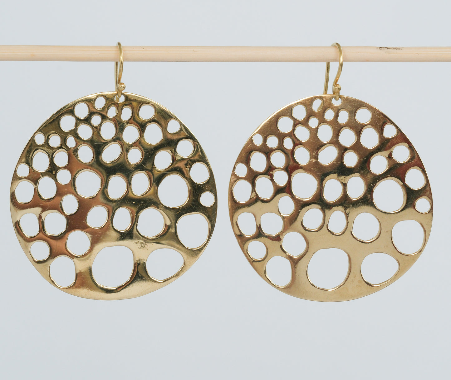 Large 18K Gold Circle Earrings - Premium Earrings from All The Best Vintage - Just $895! Shop now at All The Best Vintage