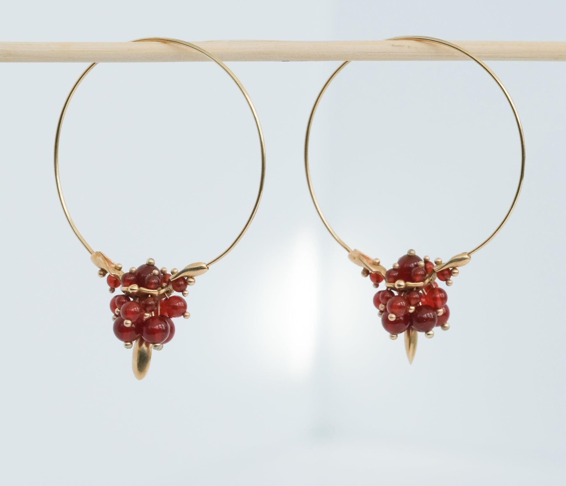 Ted Muehling Carnelian Hoop Cluster Earrings - Premium Earrings from All The Best Vintage - Just $995! Shop now at All The Best Vintage