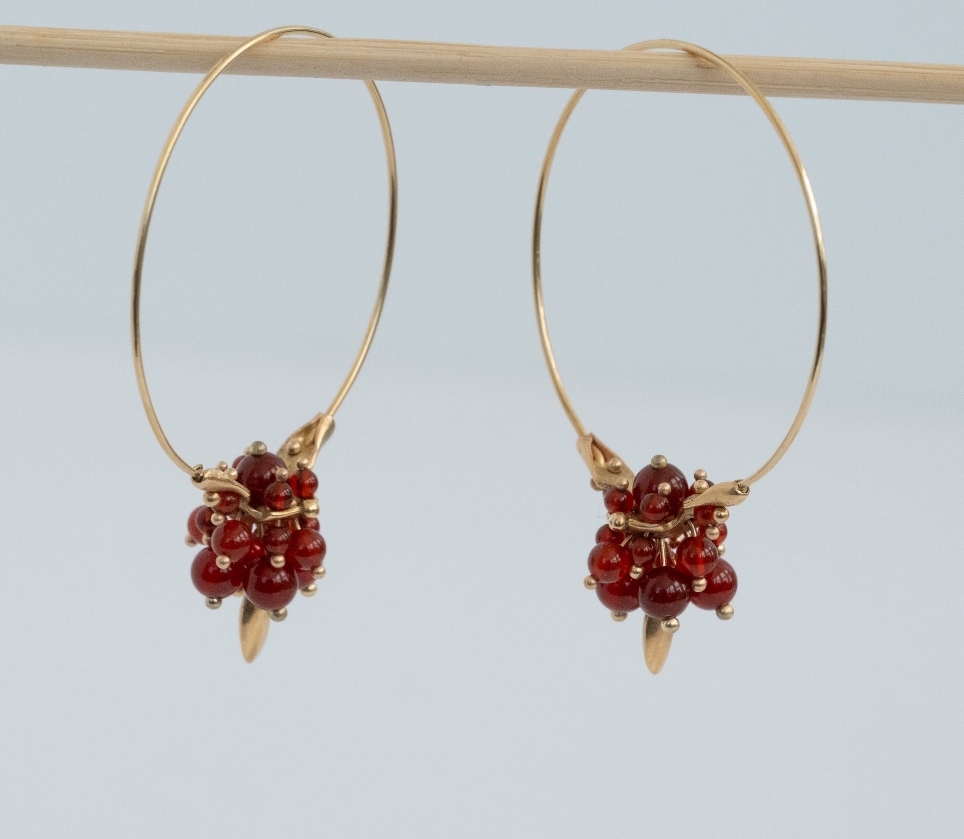 Ted Muehling Carnelian Hoop Cluster Earrings - Premium Earrings from All The Best Vintage - Just $995! Shop now at All The Best Vintage