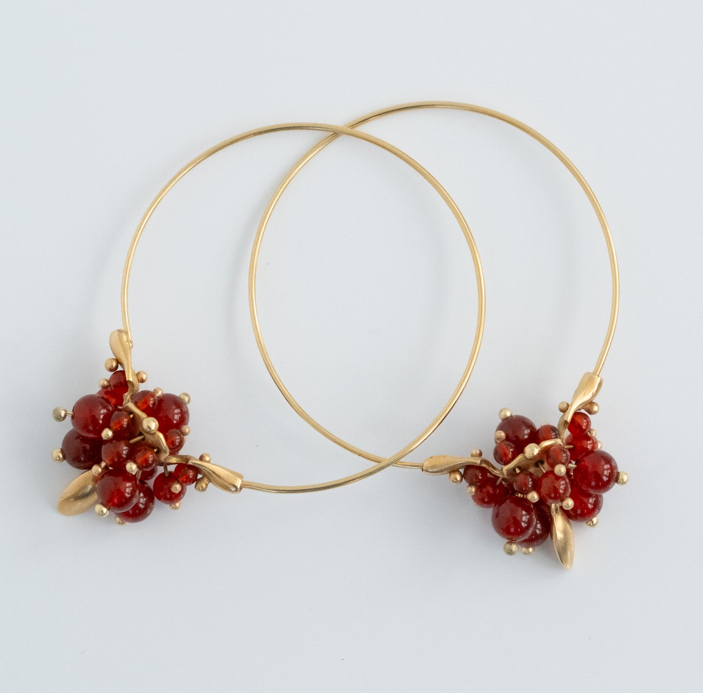 Ted Muehling Carnelian Hoop Cluster Earrings - Premium Earrings from All The Best Vintage - Just $995! Shop now at All The Best Vintage