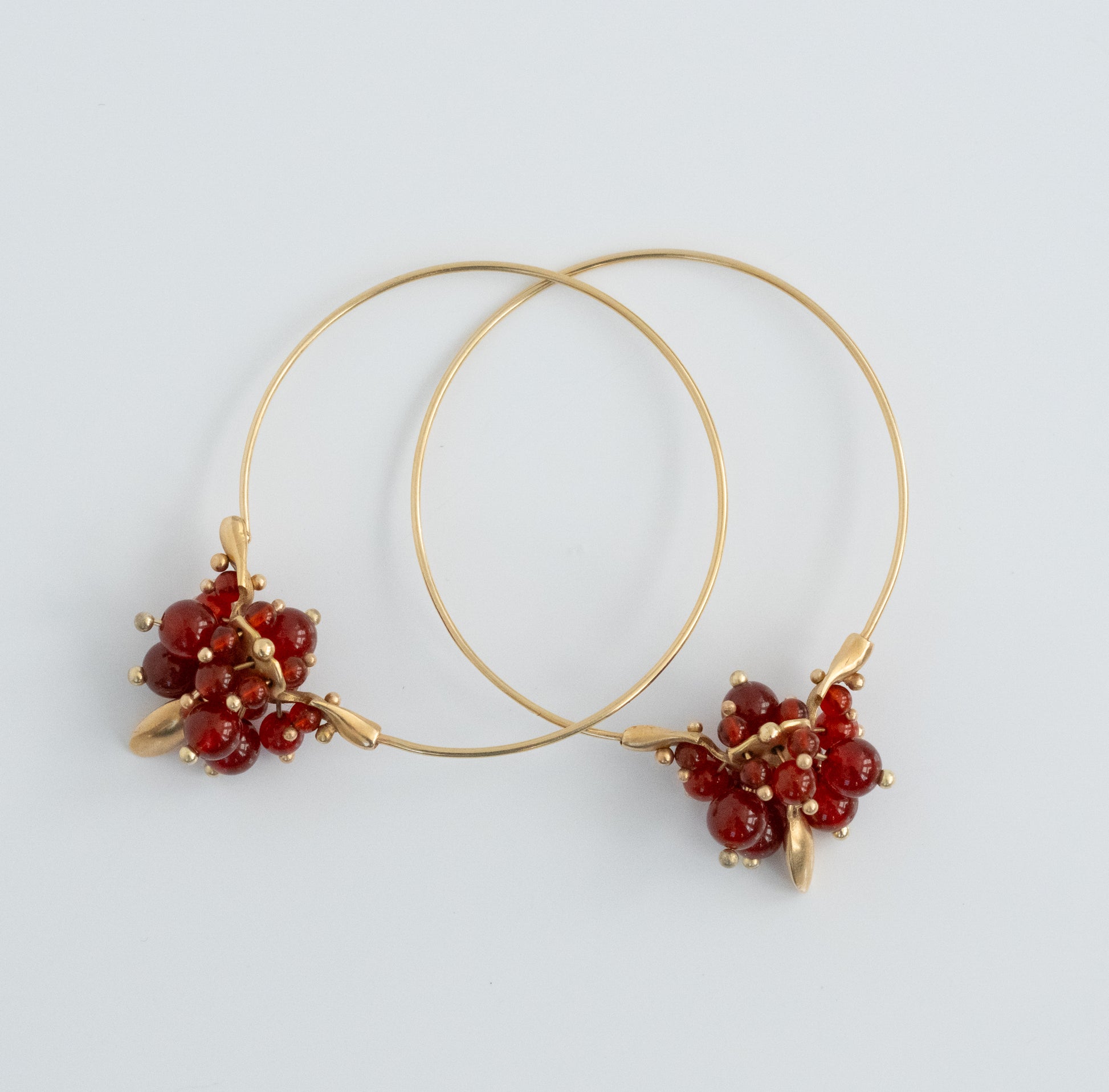 Ted Muehling Carnelian Hoop Cluster Earrings - Premium Earrings from All The Best Vintage - Just $995! Shop now at All The Best Vintage