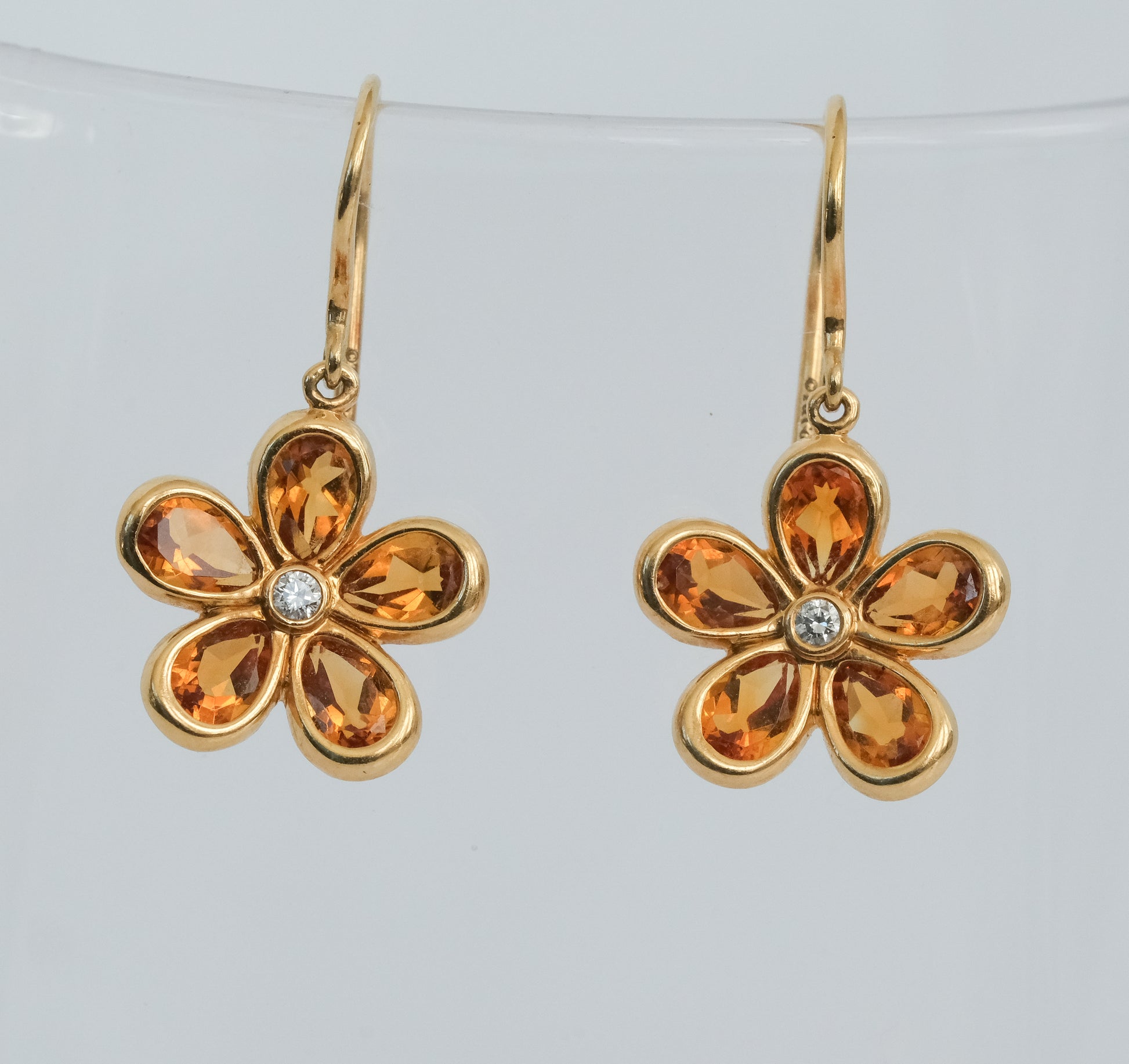 Brilliant Tiffany & Co 18K Citrine Flower Drop Earring - Premium Earrings from All The Best Vintage - Just $1695! Shop now at All The Best Vintage