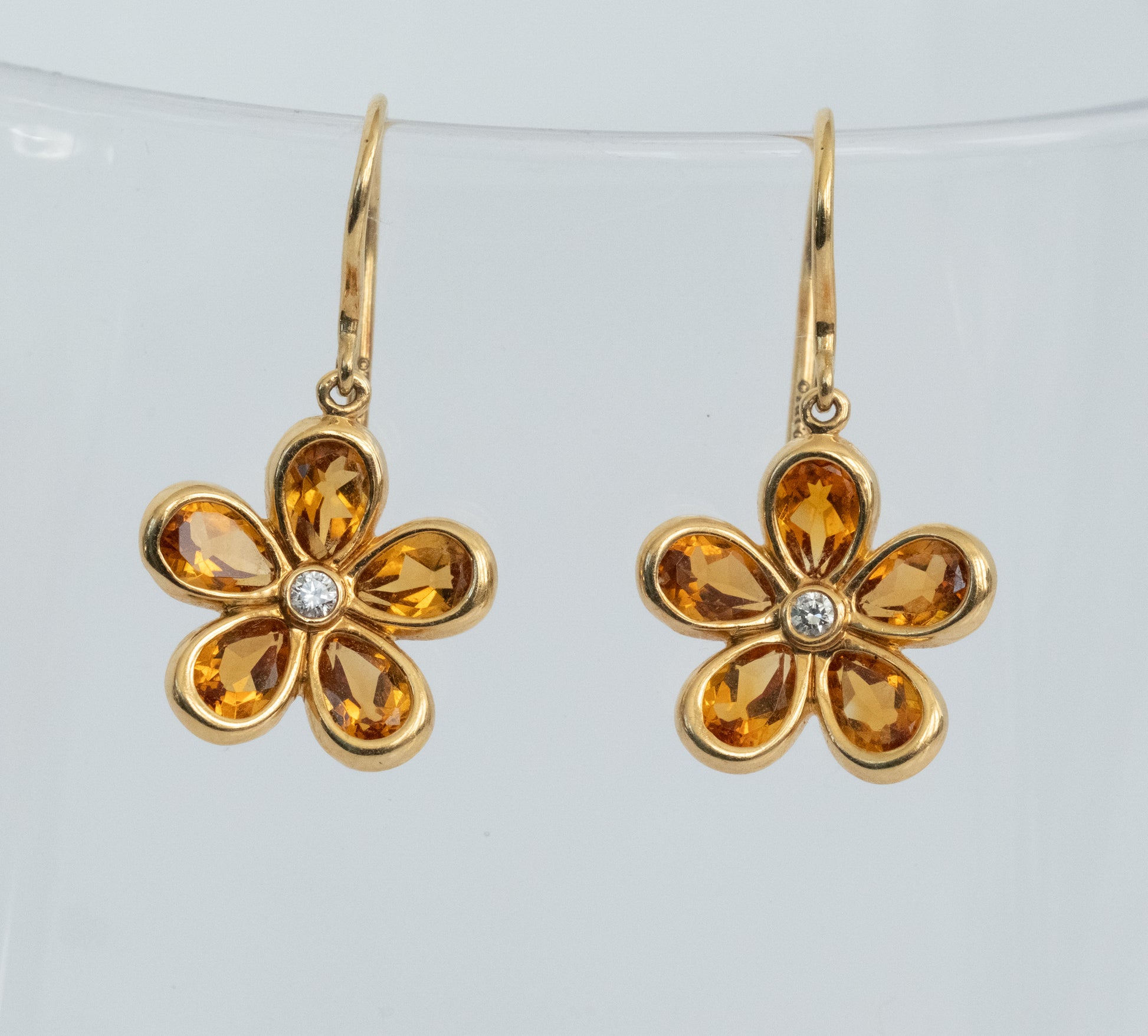 Brilliant Tiffany & Co 18K Citrine Flower Drop Earring - Premium Earrings from All The Best Vintage - Just $1695! Shop now at All The Best Vintage