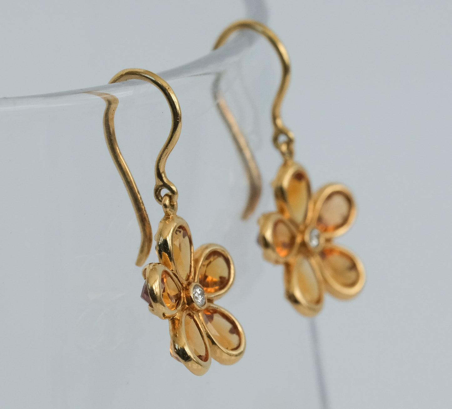 Brilliant Tiffany & Co 18K Citrine Flower Drop Earring - Premium Earrings from All The Best Vintage - Just $1695! Shop now at All The Best Vintage