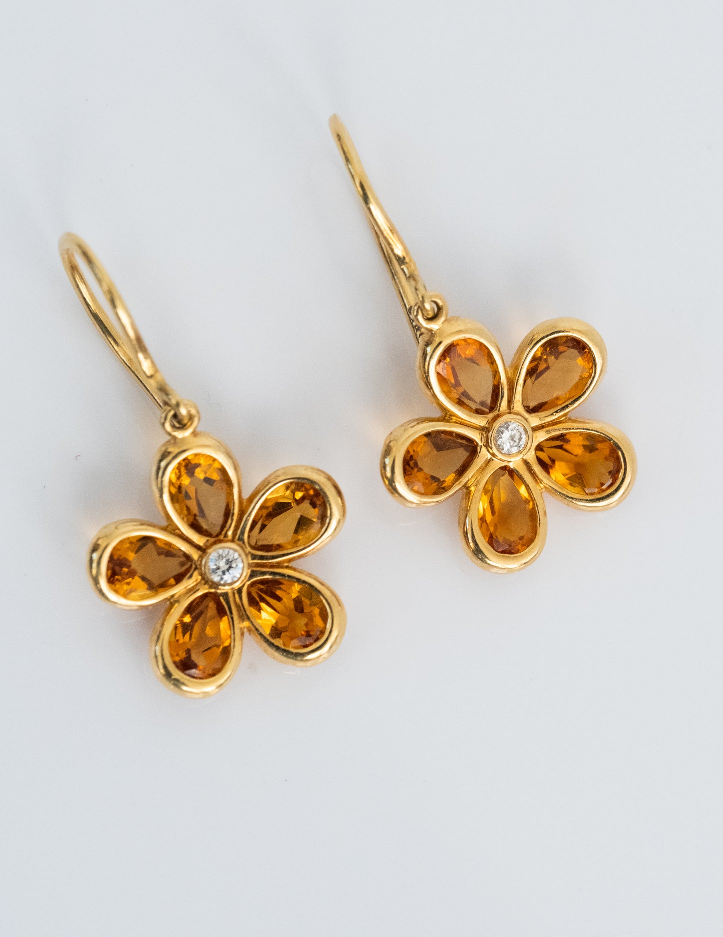 Brilliant Tiffany & Co 18K Citrine Flower Drop Earring - Premium Earrings from All The Best Vintage - Just $1695! Shop now at All The Best Vintage