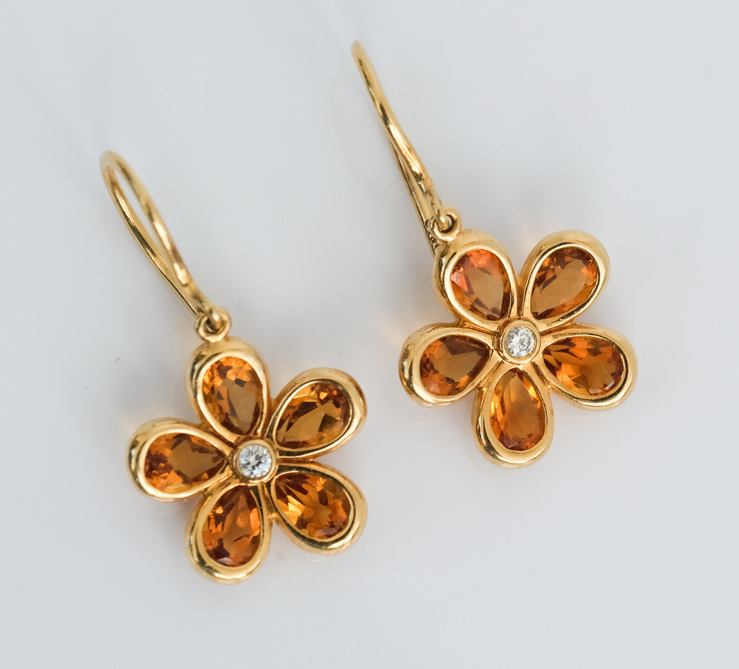 Brilliant Tiffany & Co 18K Citrine Flower Drop Earring - Premium Earrings from All The Best Vintage - Just $1695! Shop now at All The Best Vintage