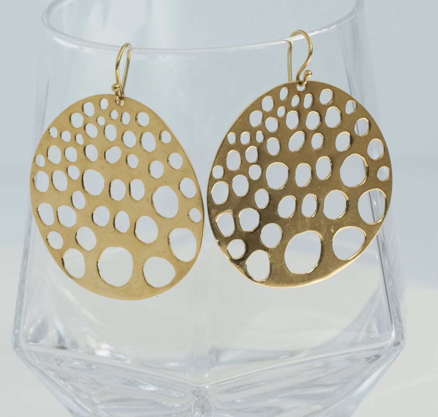 Large 18K Gold Circle Earrings - Premium Earrings from All The Best Vintage - Just $895! Shop now at All The Best Vintage