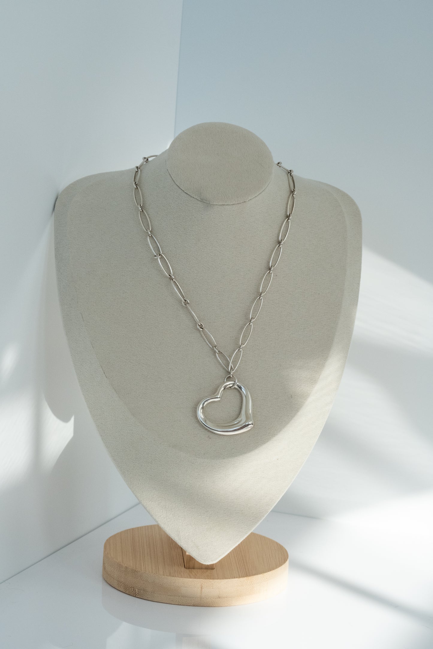 Vintage Tiffany & Co Elsa Peretti Sterling Open Heart on Chain - Premium Necklace from Elsa Peretti - Just $1195! Shop now at All The Best Vintage