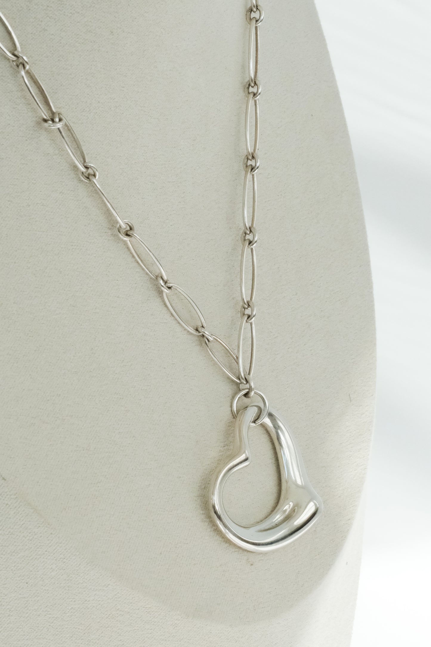 Vintage Tiffany & Co Elsa Peretti Sterling Open Heart on Chain - Premium Necklace from Elsa Peretti - Just $1195! Shop now at All The Best Vintage