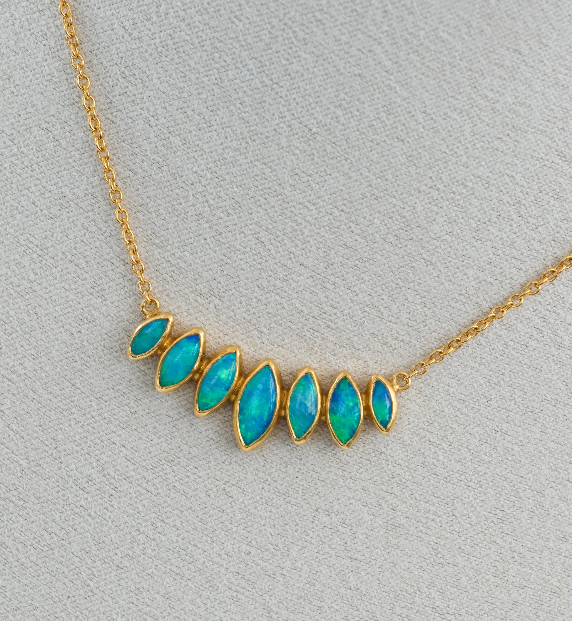 Gurhan Seven Stone Boulder Opal 24K Yellow Gold Necklace - Premium Necklace from Gurhan - Just $5800! Shop now at All The Best Vintage