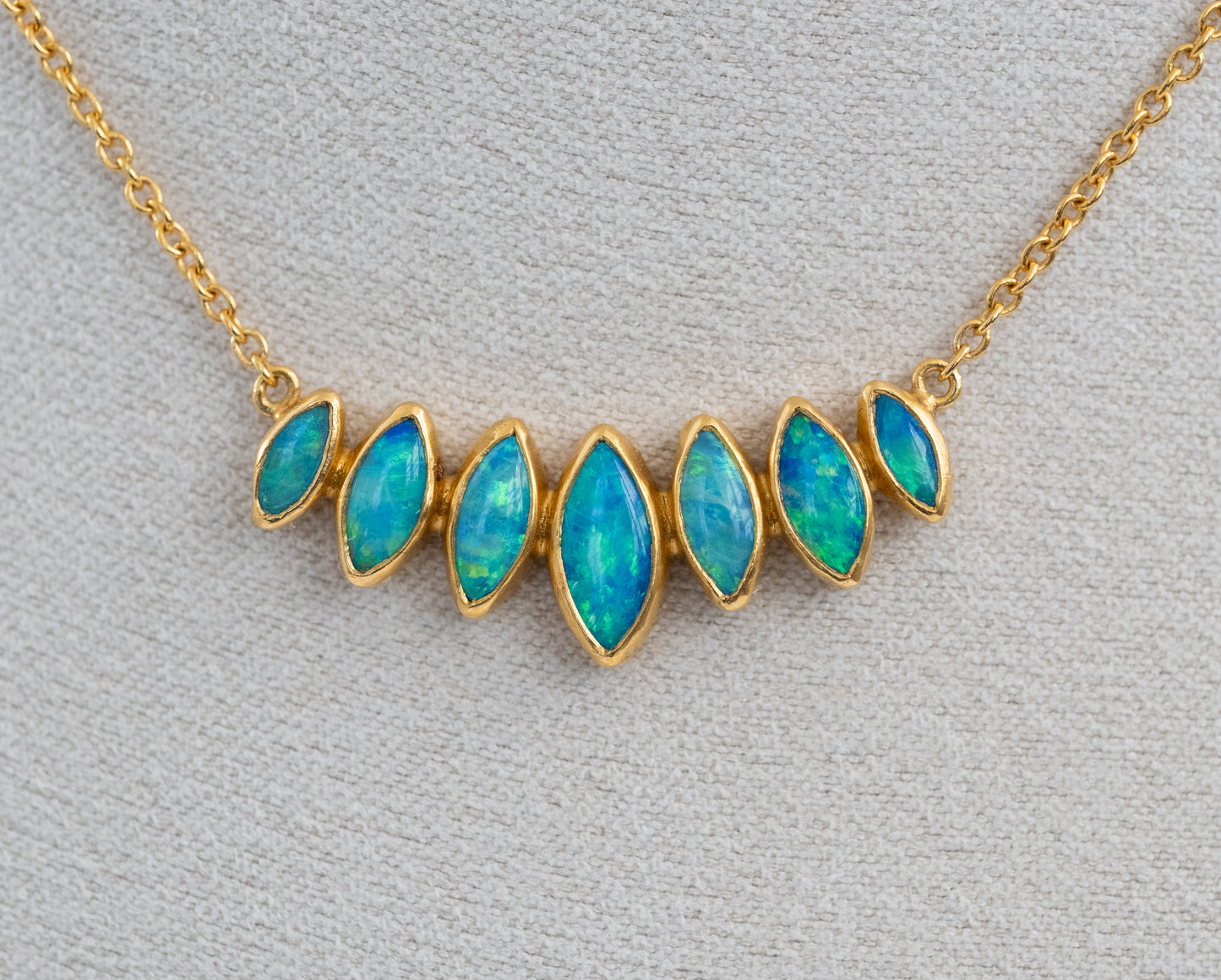 Gurhan Seven Stone Boulder Opal 24K Yellow Gold Necklace - Premium Necklace from Gurhan - Just $5800! Shop now at All The Best Vintage