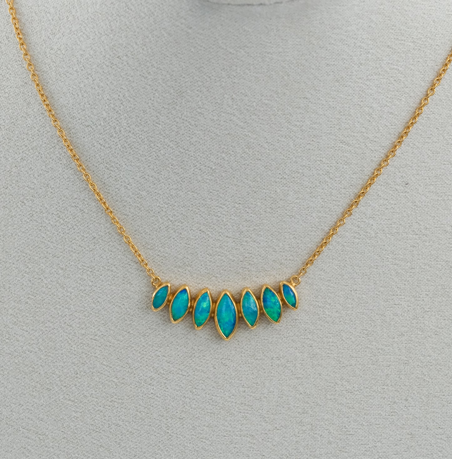 Gurhan Seven Stone Boulder Opal 24K Yellow Gold Necklace - Premium Necklace from Gurhan - Just $5800! Shop now at All The Best Vintage