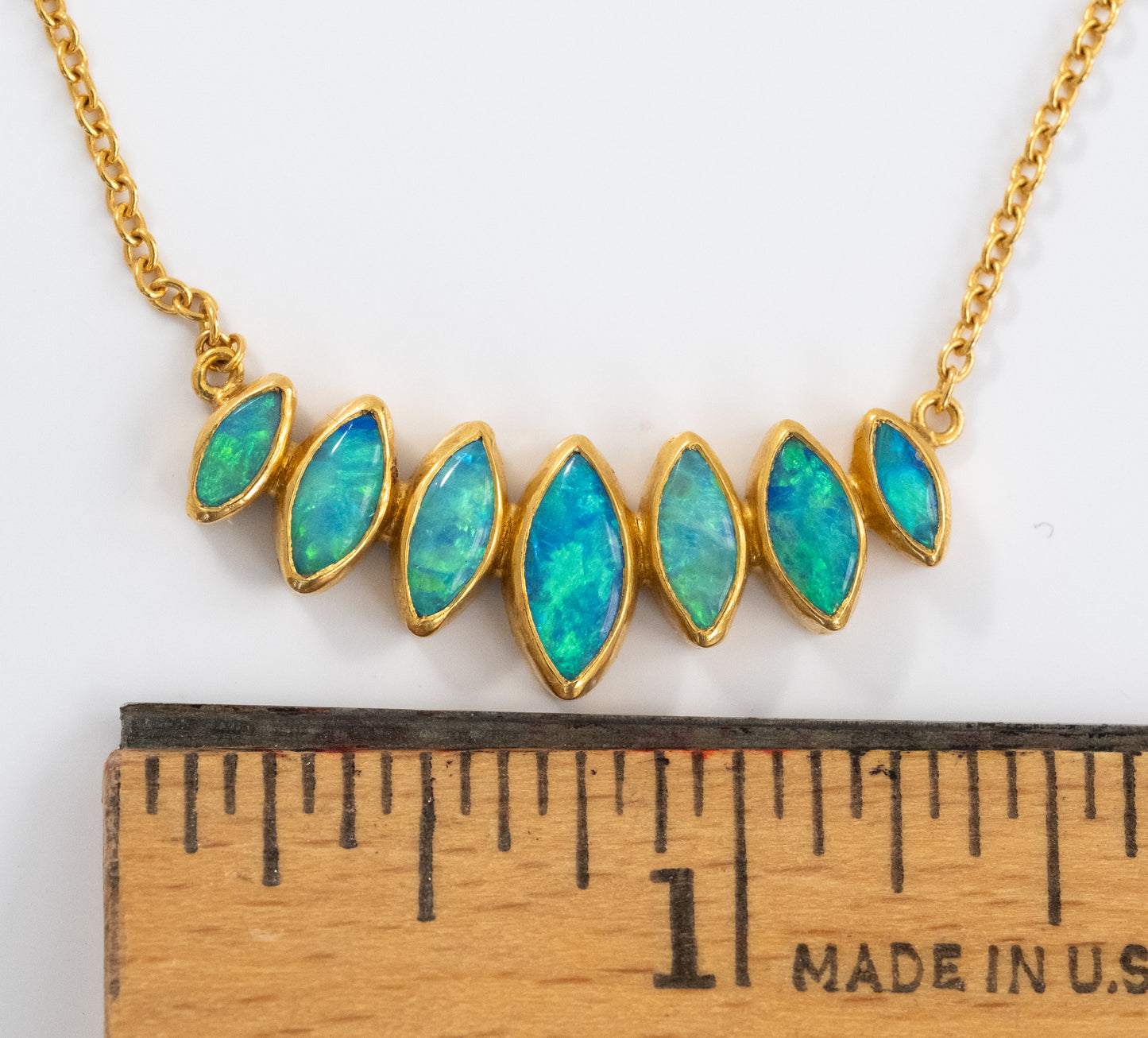 Gurhan Seven Stone Boulder Opal 24K Yellow Gold Necklace - Premium Necklace from Gurhan - Just $5800! Shop now at All The Best Vintage