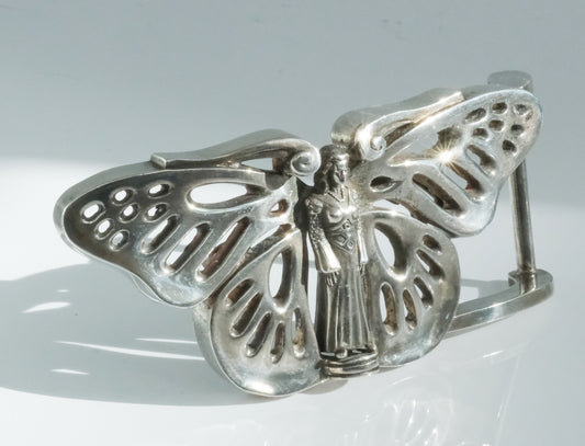 Large Vintage Kieselstein Butterfly Fairy Belt Buckle - Premium Belt Buckle from All The Best Vintage - Just $1295! Shop now at All The Best Vintage