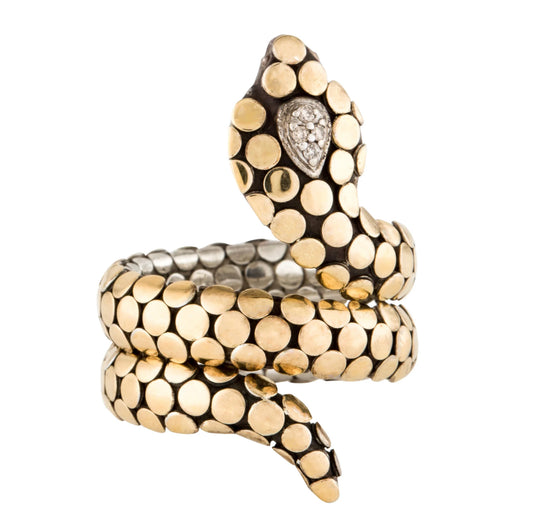 John Hardy Diamond Cobra Snake Ring - Premium Ring from All The Best Vintage - Just $795! Shop now at All The Best Vintage