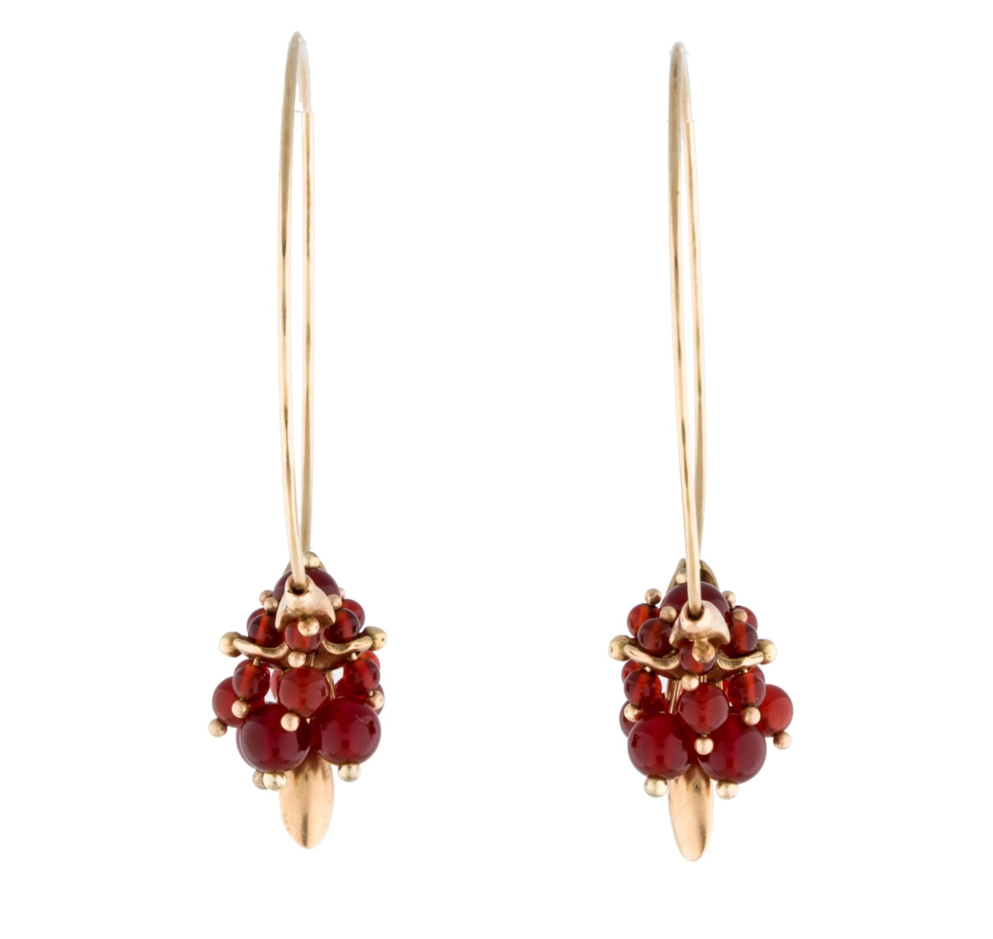 Ted Muehling Carnelian Hoop Cluster Earrings - Premium Earrings from All The Best Vintage - Just $995! Shop now at All The Best Vintage