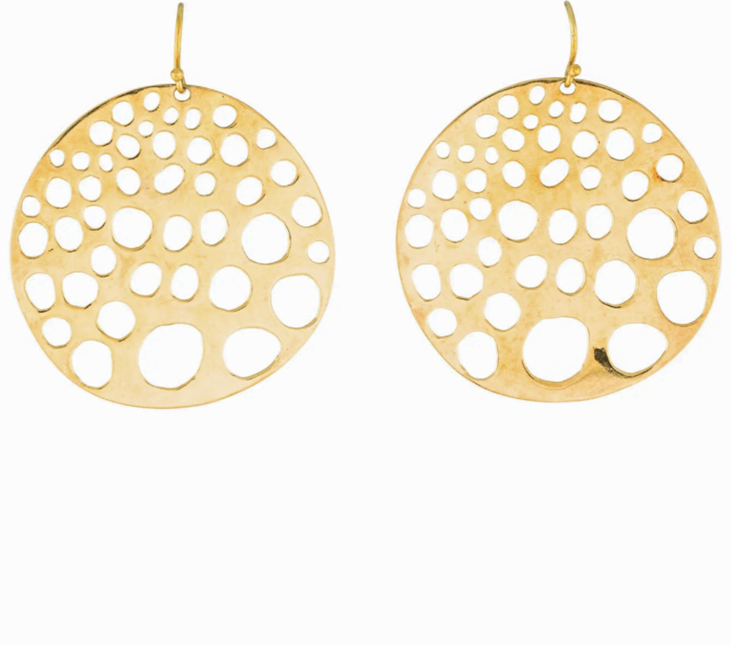 Large 18K Gold Circle Earrings - Premium Earrings from All The Best Vintage - Just $895! Shop now at All The Best Vintage