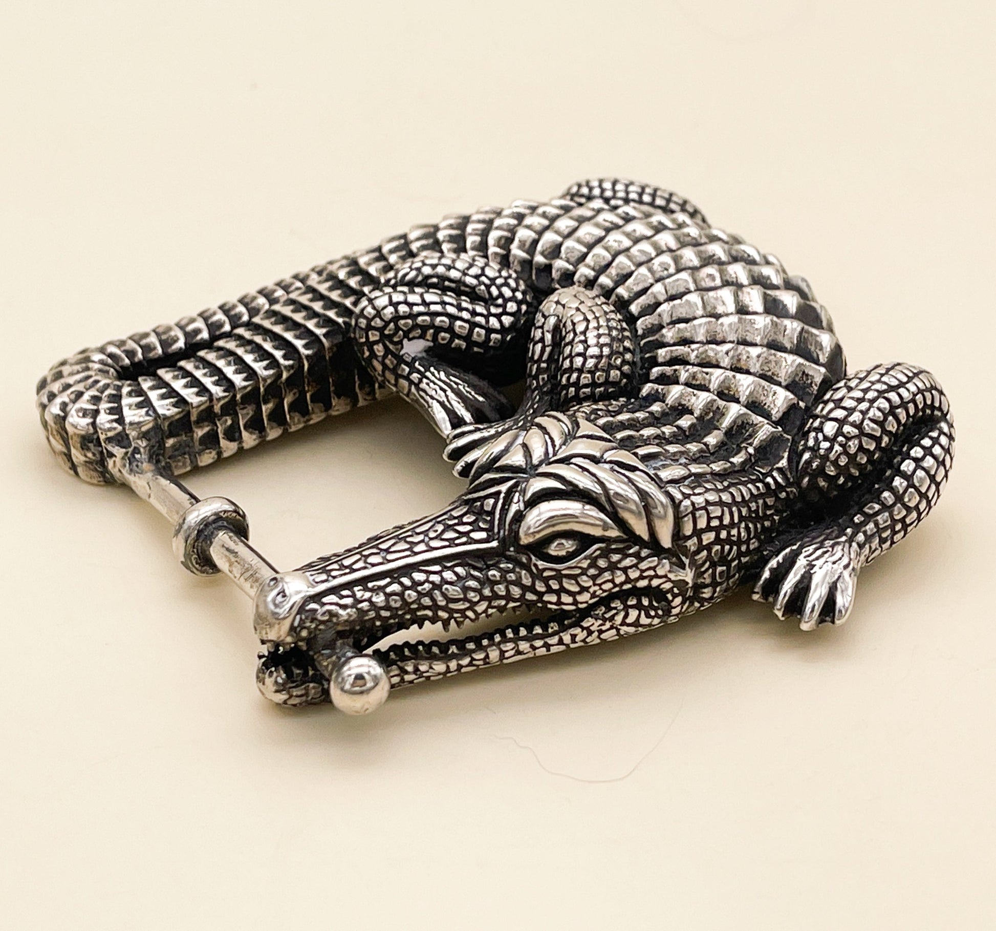 Kieselstein Cord Grand Alligator Belt Buckle - Premium  from All The Best Vintage - Just $995! Shop now at All The Best Vintage