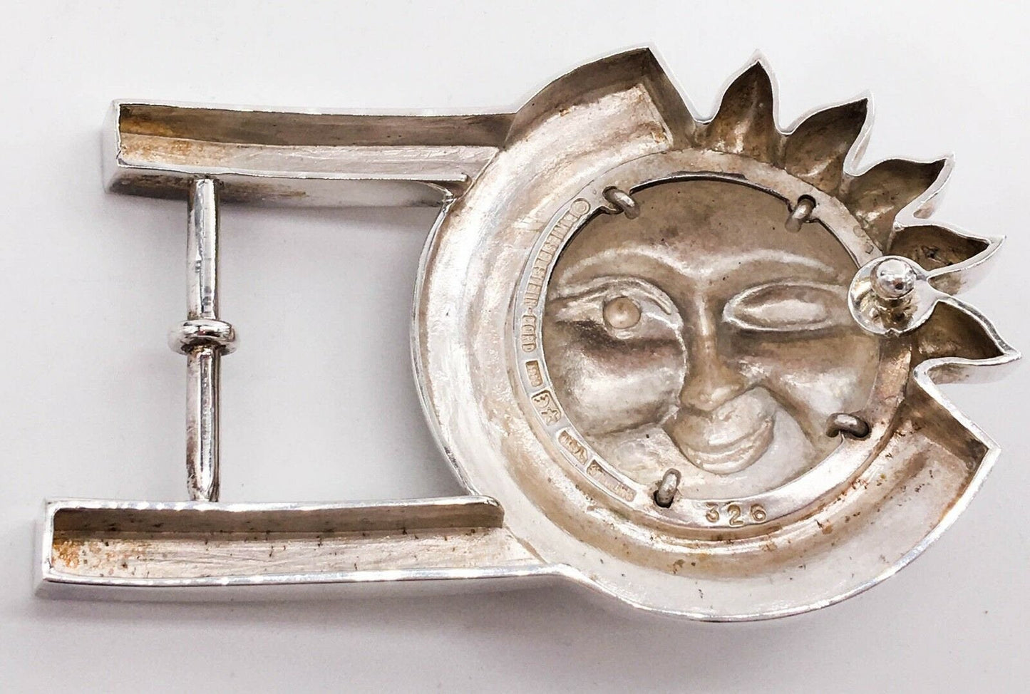 Kieselstein-Cord Sun Sterling Silver Belt Buckle - Premium  from All The Best Vintage - Just $695! Shop now at All The Best Vintage